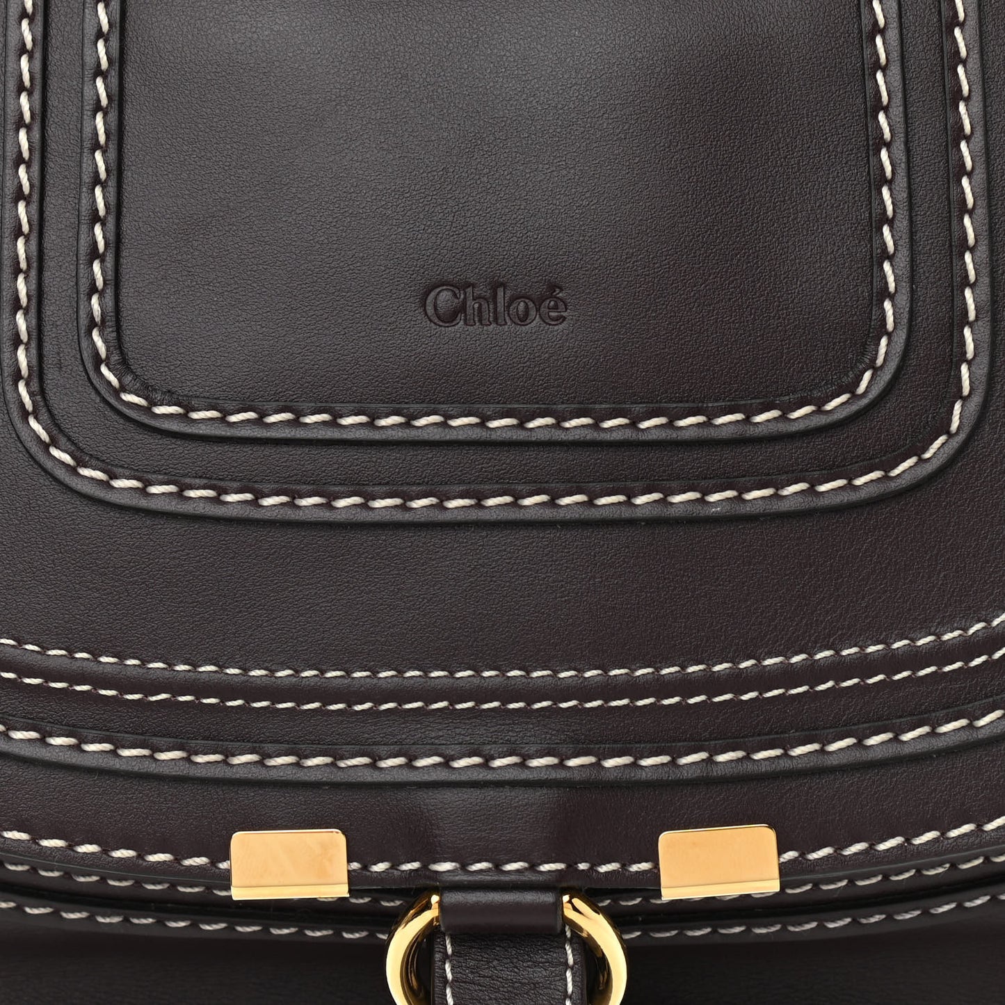 Smooth Calfskin Small Marcie Satchel Black Raisin