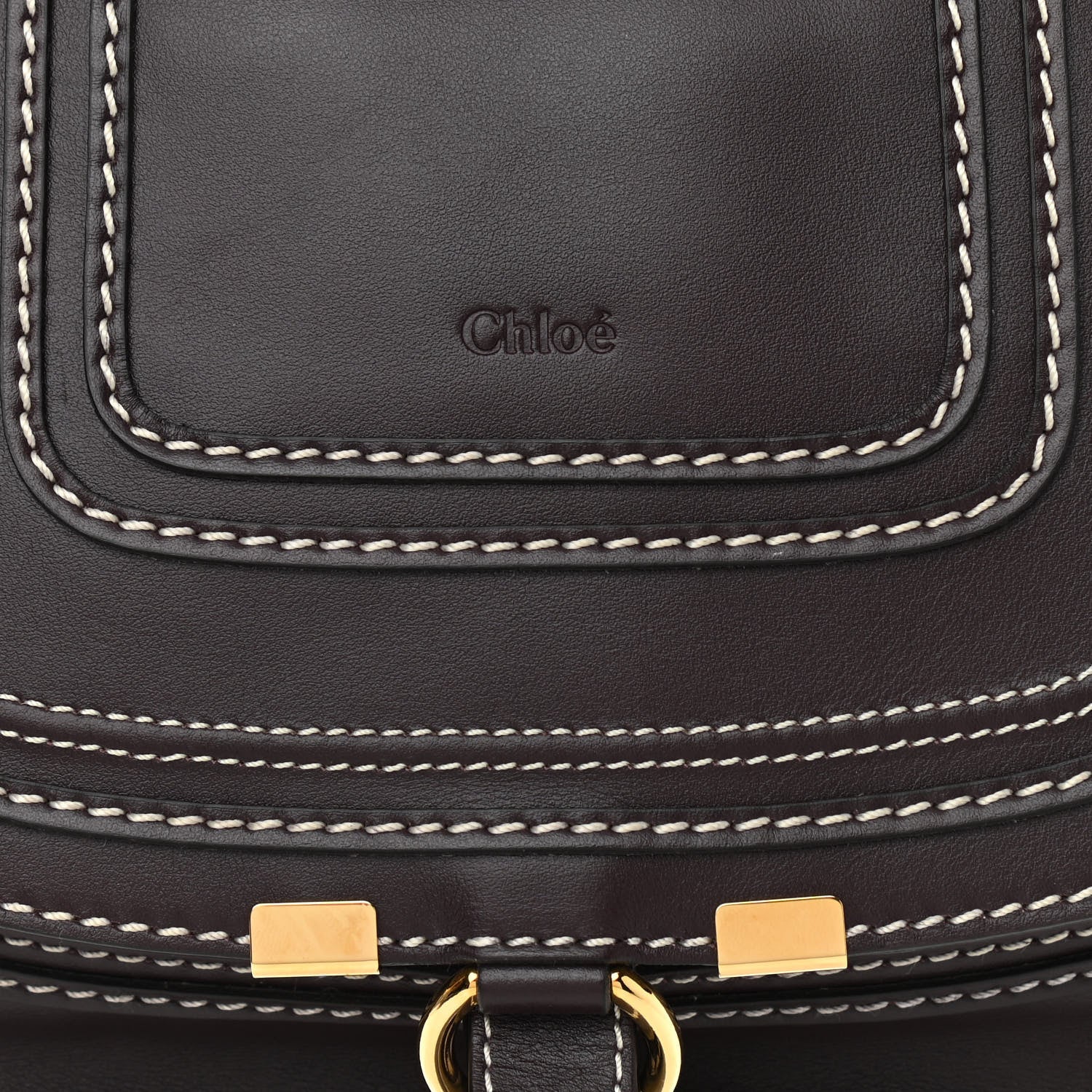 Chloe Smooth Calfskin Small Marcie Satchel Black Raisin 8 of 12