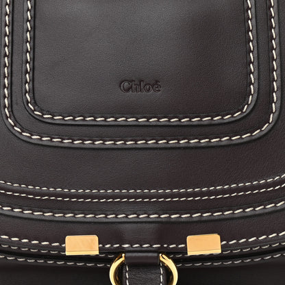 Chloe Smooth Calfskin Small Marcie Satchel Black Raisin 8 of 12
