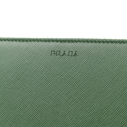Prada Saffiano Large Zip Around Travel Wallet Biliardo 7 of 8