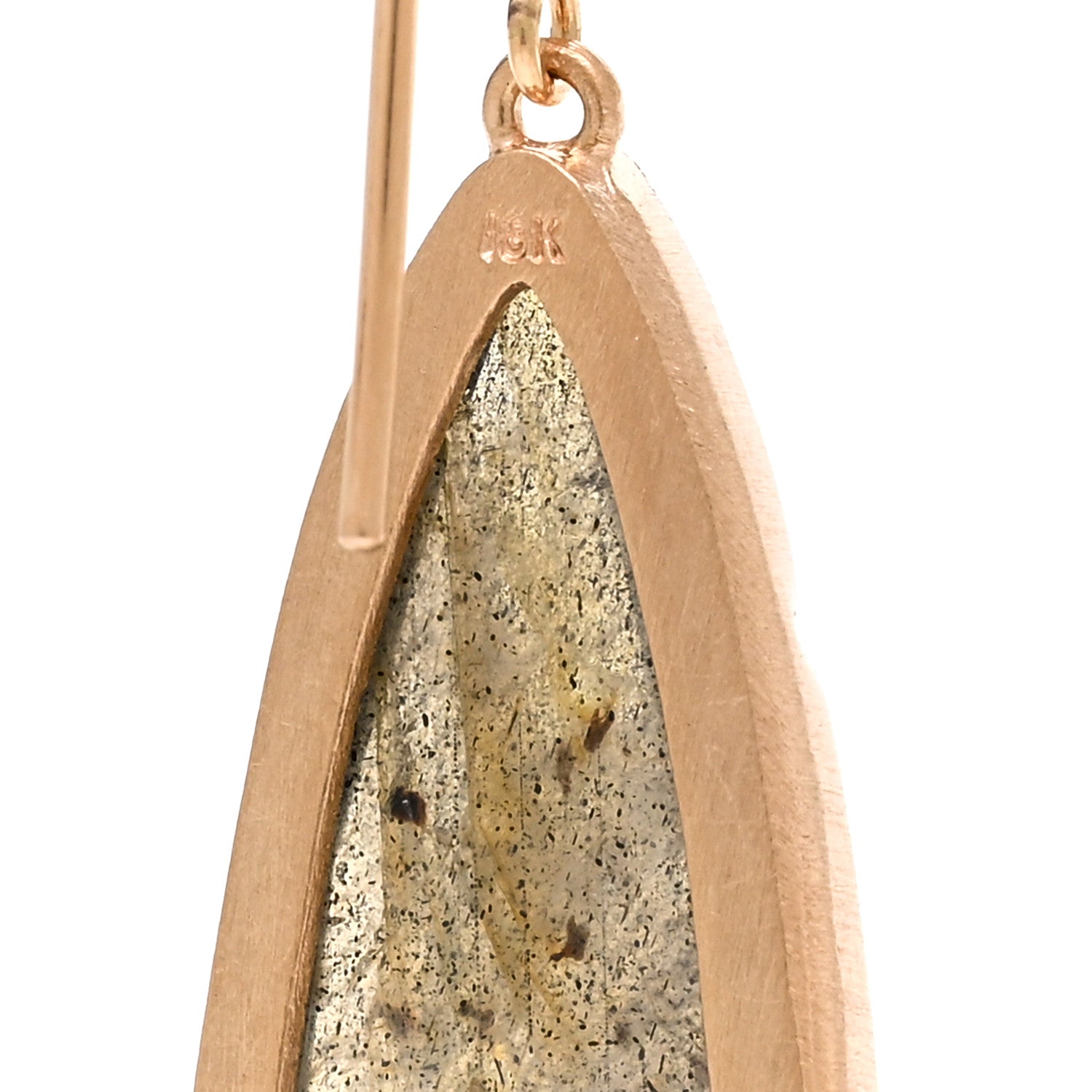 Irene Neuwirth 18K Rose Gold Labradorite Extra Large Classic Tear Drop Earrings 4 of 4