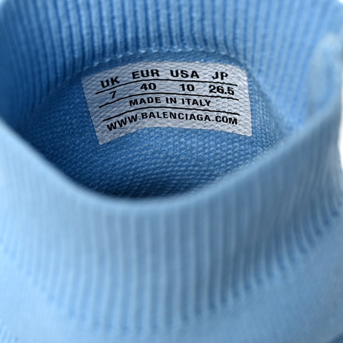 Technical 3D Recycled Knit Bi-Color Womens Speed 2.0 Transparent Sole Sneakers 40 Blue White Transparent Blue