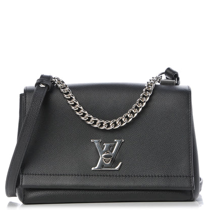 Louis Vuitton Calfskin Lockme II Chain Bag BB Black 1 of 6