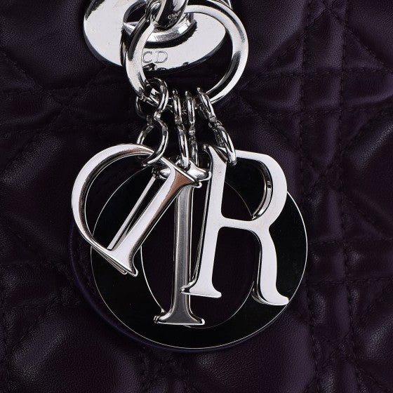 Christian Dior Lambskin Cannage Large Lady Dior Purple 17 of 34