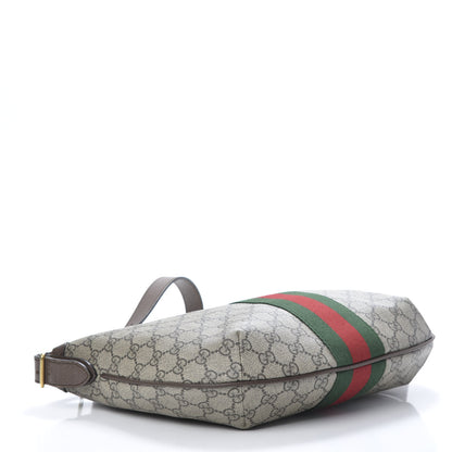 Gucci GG Supreme Monogram Web Small Ophidia Half Moon Hobo Brown 3 of 11