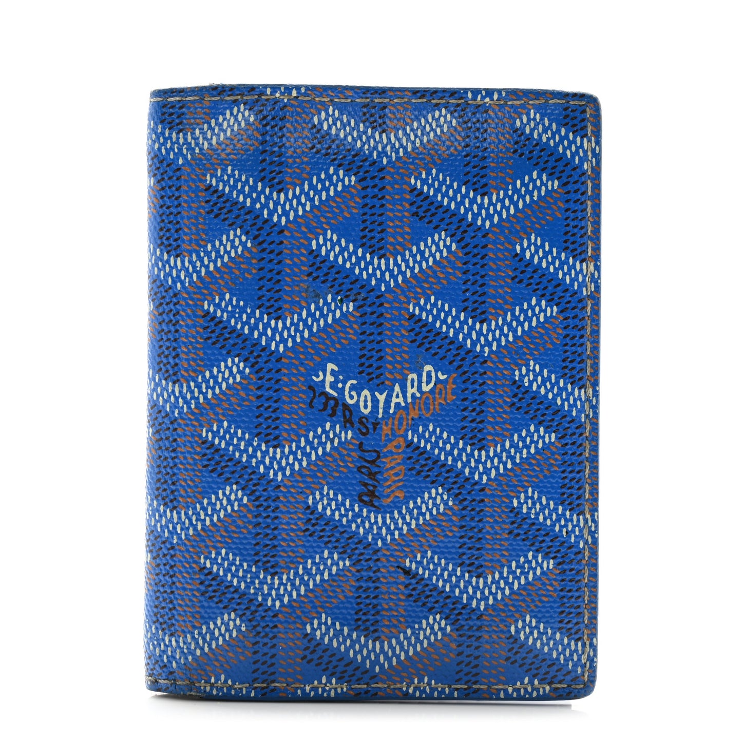 Goyardine Saint Marc Folding Card Case Sky Blue
