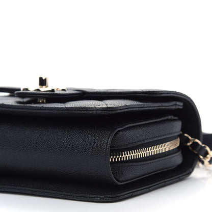 Chanel Caviar Quilted Like A Wallet Flap Black 9 of 10