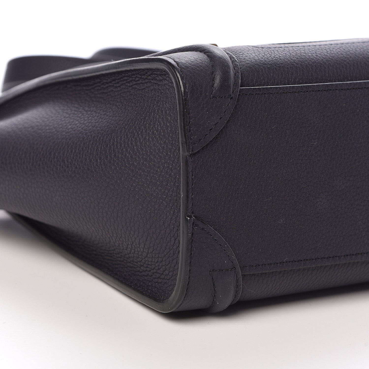 Celine Drummed Calfskin Nano Luggage Navy Blue 10 of 11