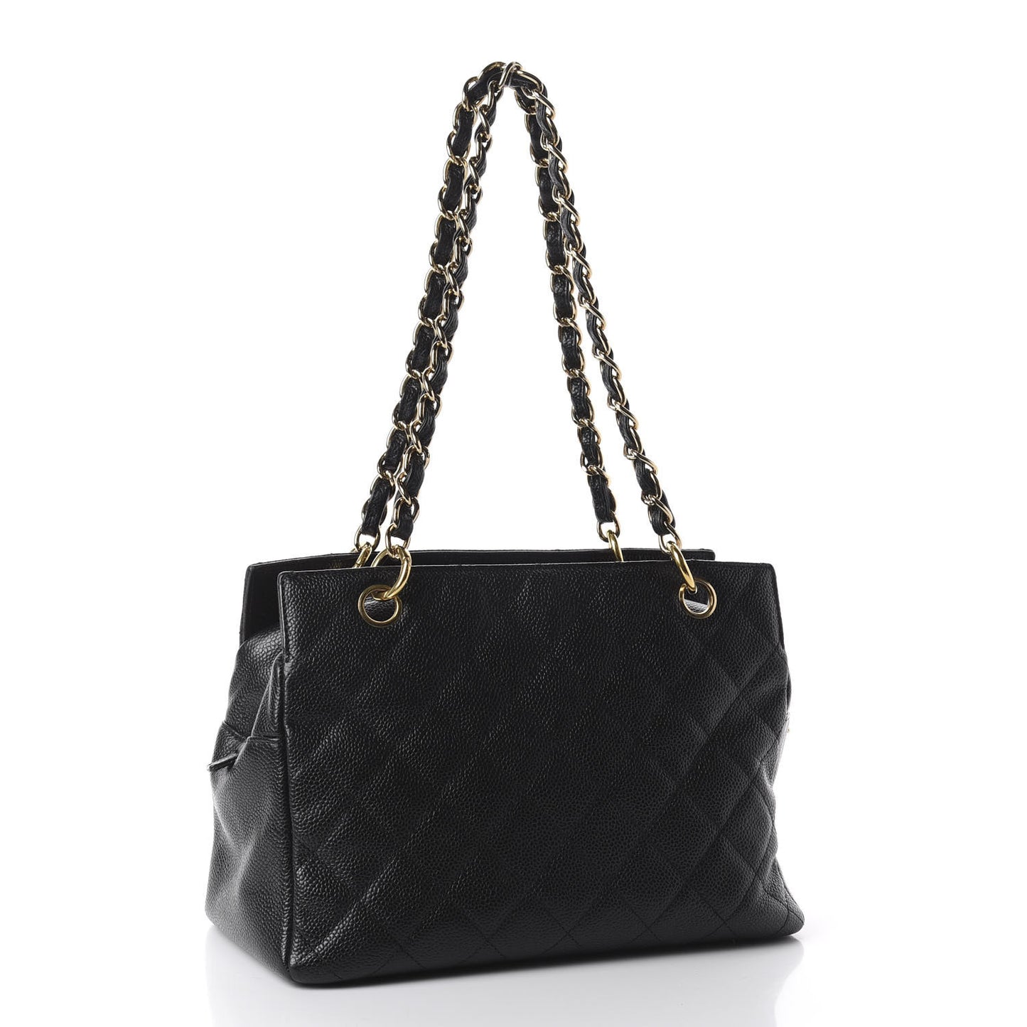 Caviar Quilted Petit Timeless Tote PTT Black