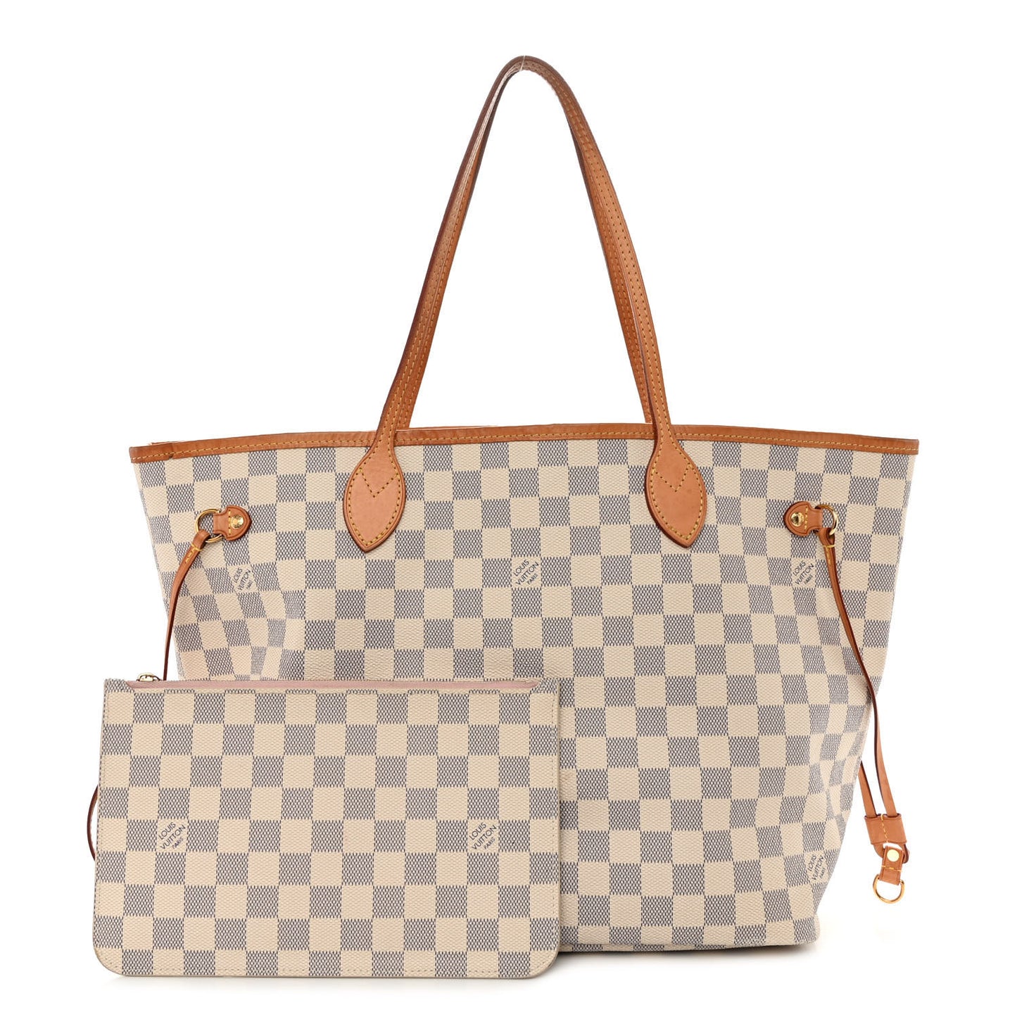 Damier Azur Neo Neverfull MM Rose Ballerine