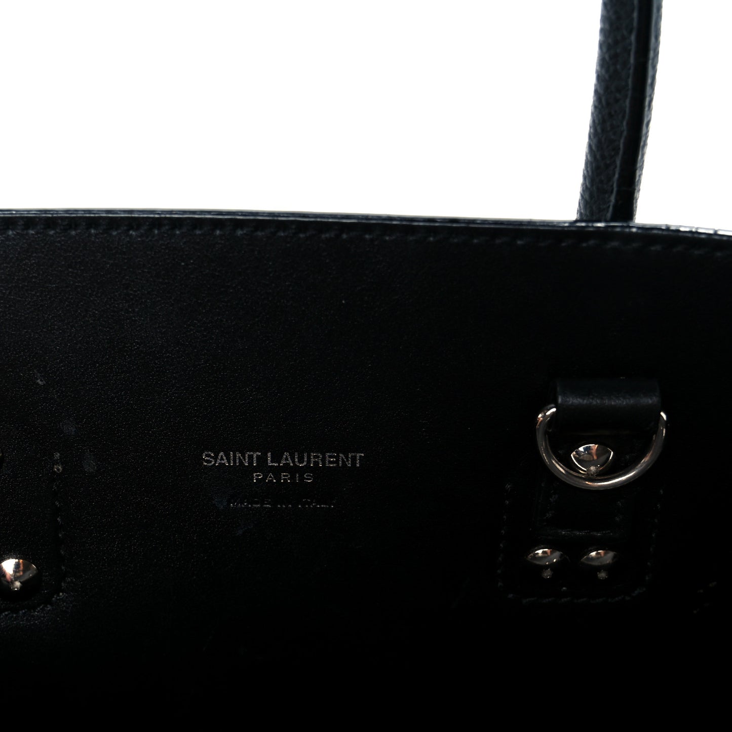 Grained Calfskin Baby Sac De Jour Black