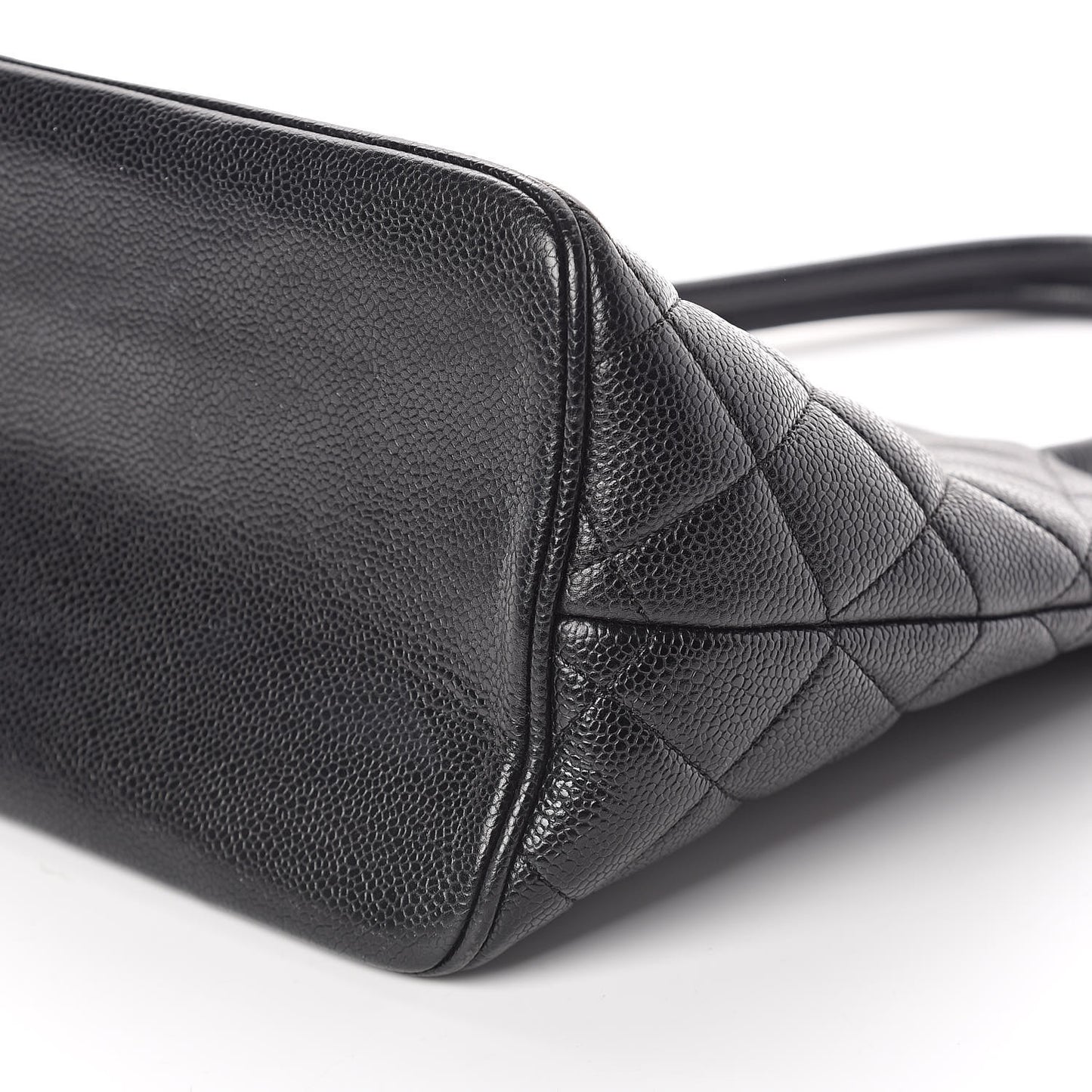 Caviar Quilted Medallion Tote Black