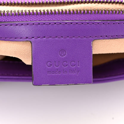 Gucci Calfskin Matelasse Small GG Marmont Shoulder Bag Shine Purple 6 of 12