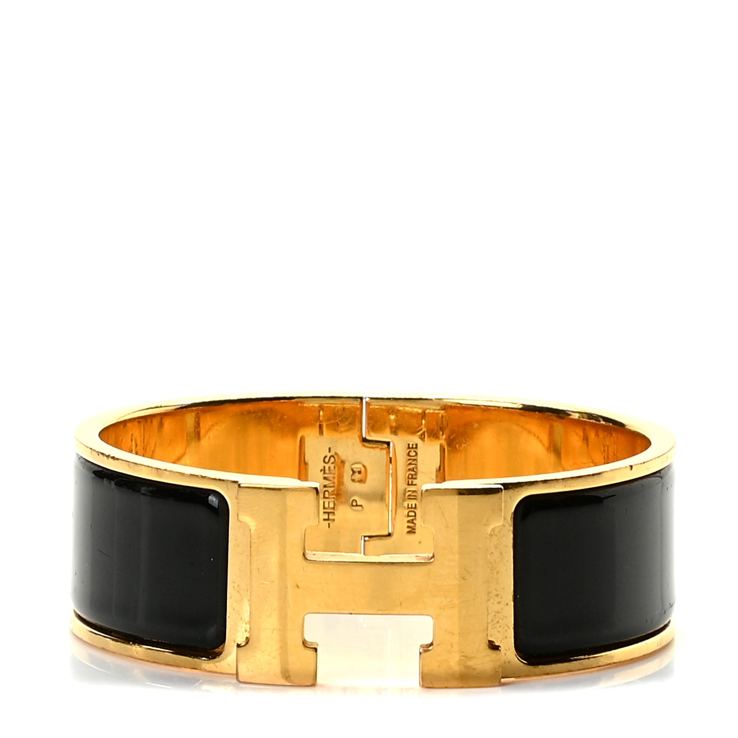 Enamel Wide Clic Clac H Bracelet PM Black