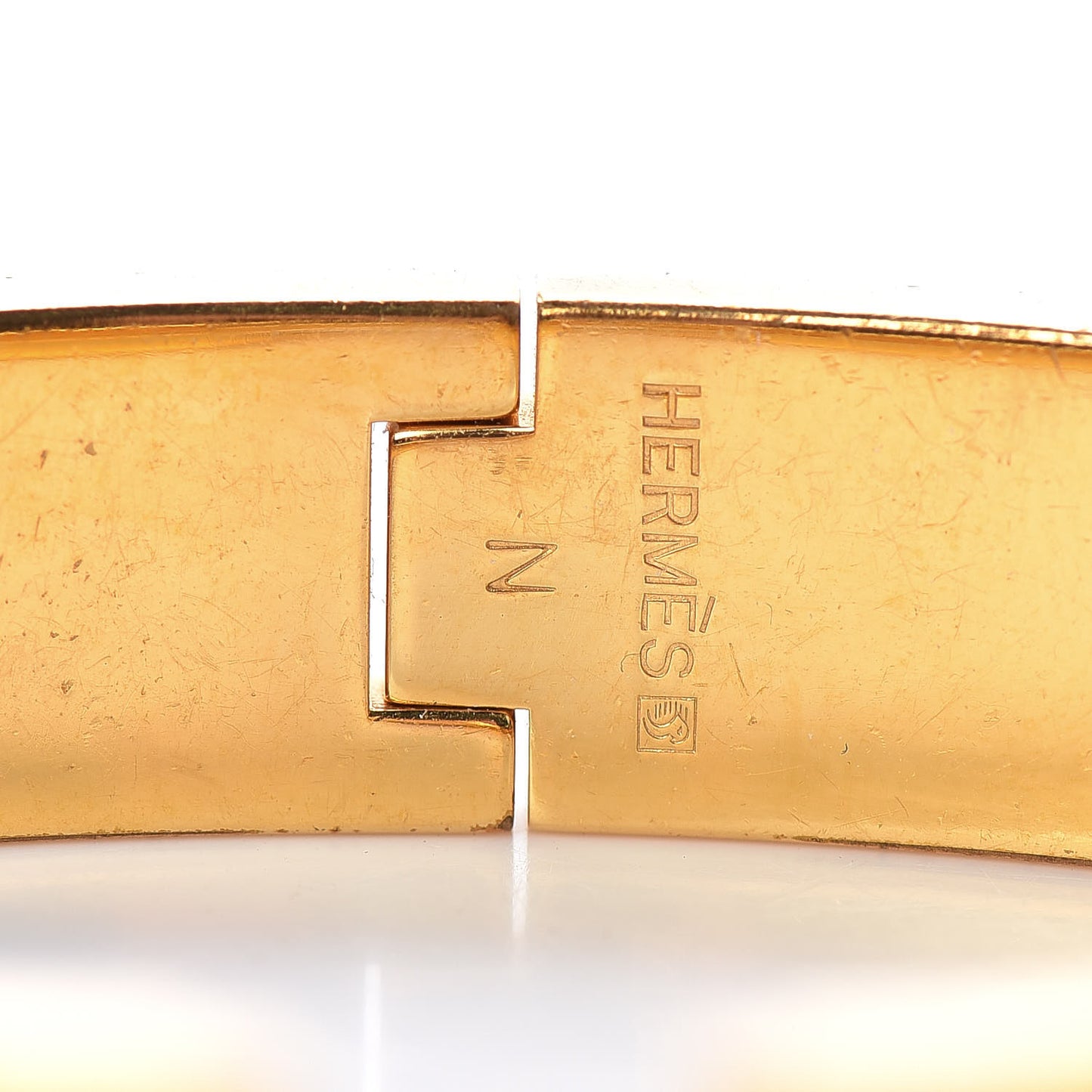 Enamel Narrow Clic Clac H Bracelet GM Black