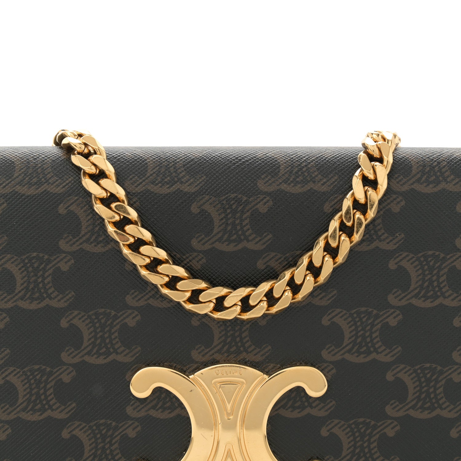 Celine Triomphe Canvas Multipochette Tan 7 of 11