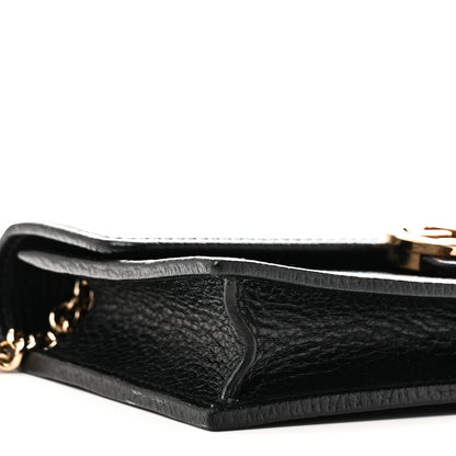Gucci Dollar Calfskin Interlocking G Chain Wallet Black 8 of 10