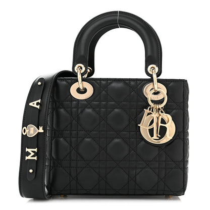 Christian Dior CHRISTIAN DIOR Lambskin Cannage Small My ABCDior Lady Dior Black 1 of 10