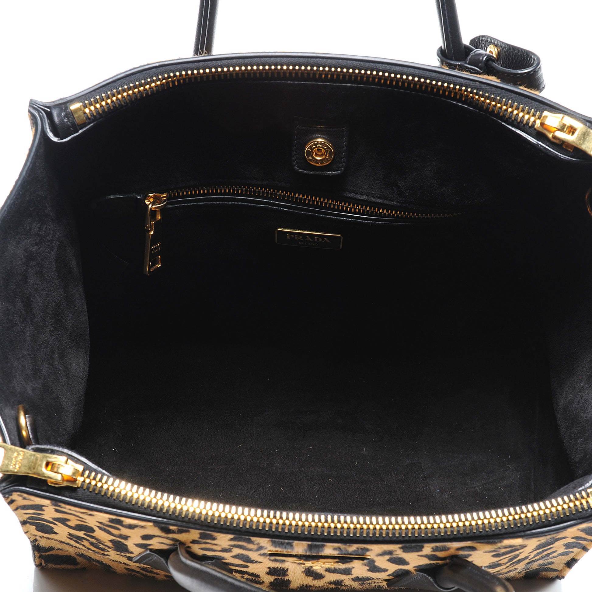 Prada Cavallino Leopard Print Twin Pocket Tote 5 of 7