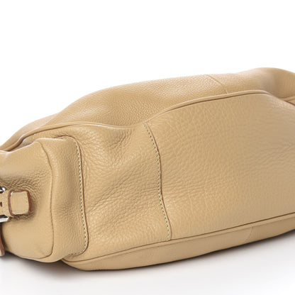Prada Vitello Daino Buckle Shoulder Bag Sabbia 7 of 11