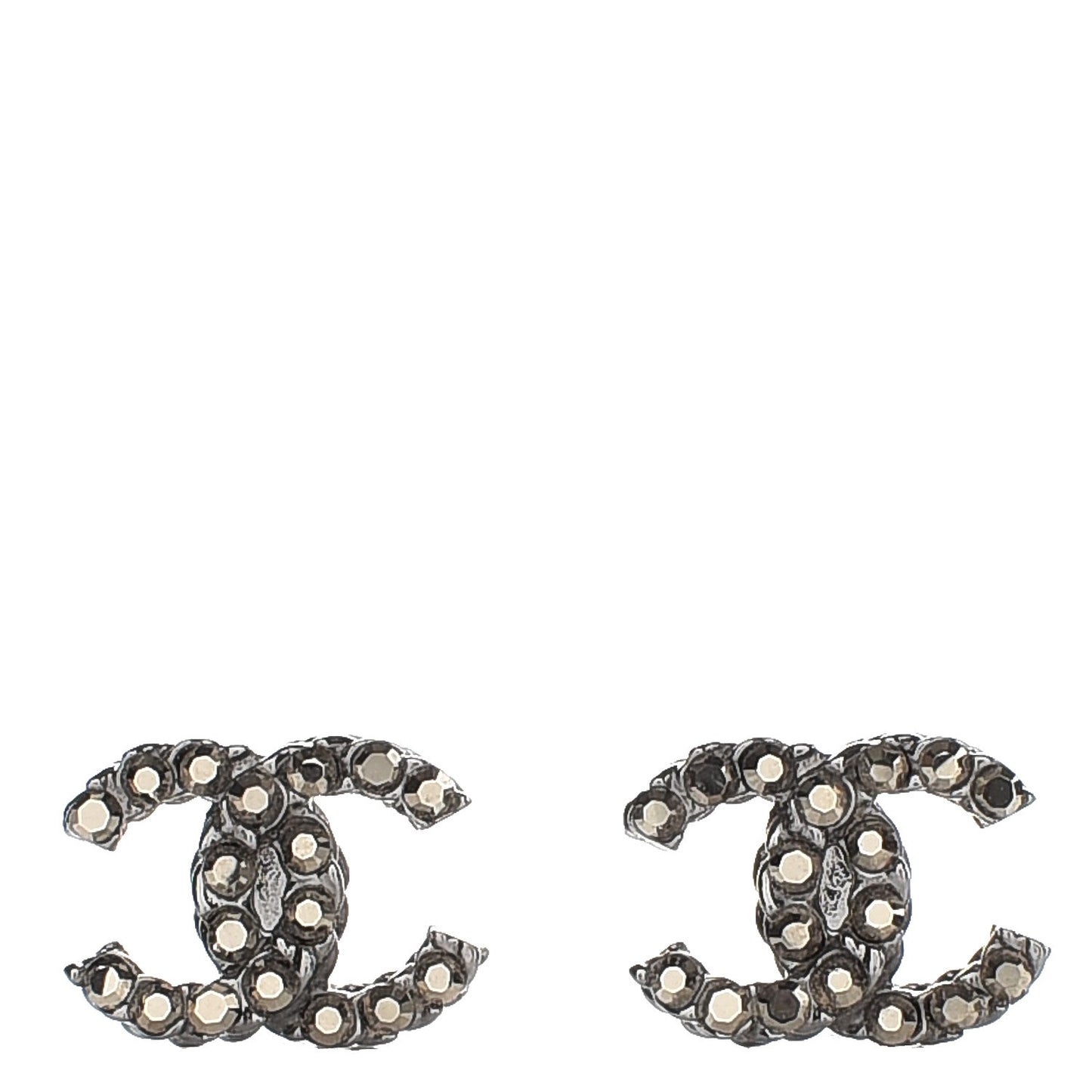 Ruthenium Crystal CC Earrings Gold