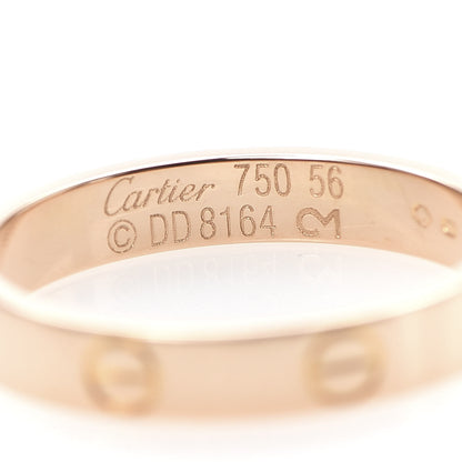 Cartier 18K Pink Gold 3.5mm LOVE Wedding Band Ring 56 7.5 4 of 4