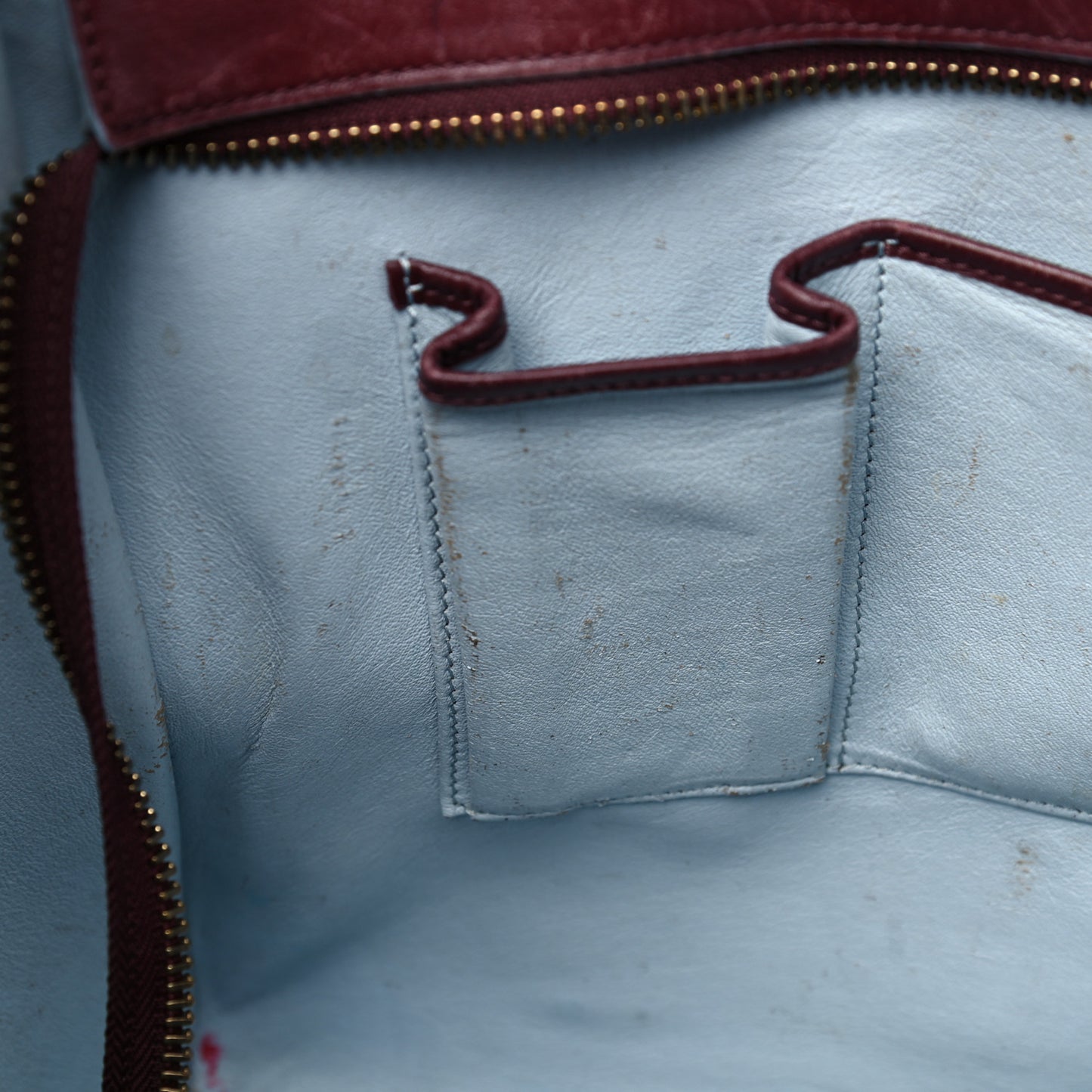 Palmelato Mini Luggage Burgundy Azur Blue