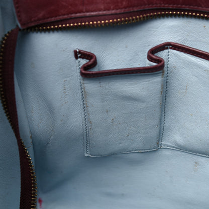 Celine Palmelato Mini Luggage Burgundy Azur Blue 19 of 33