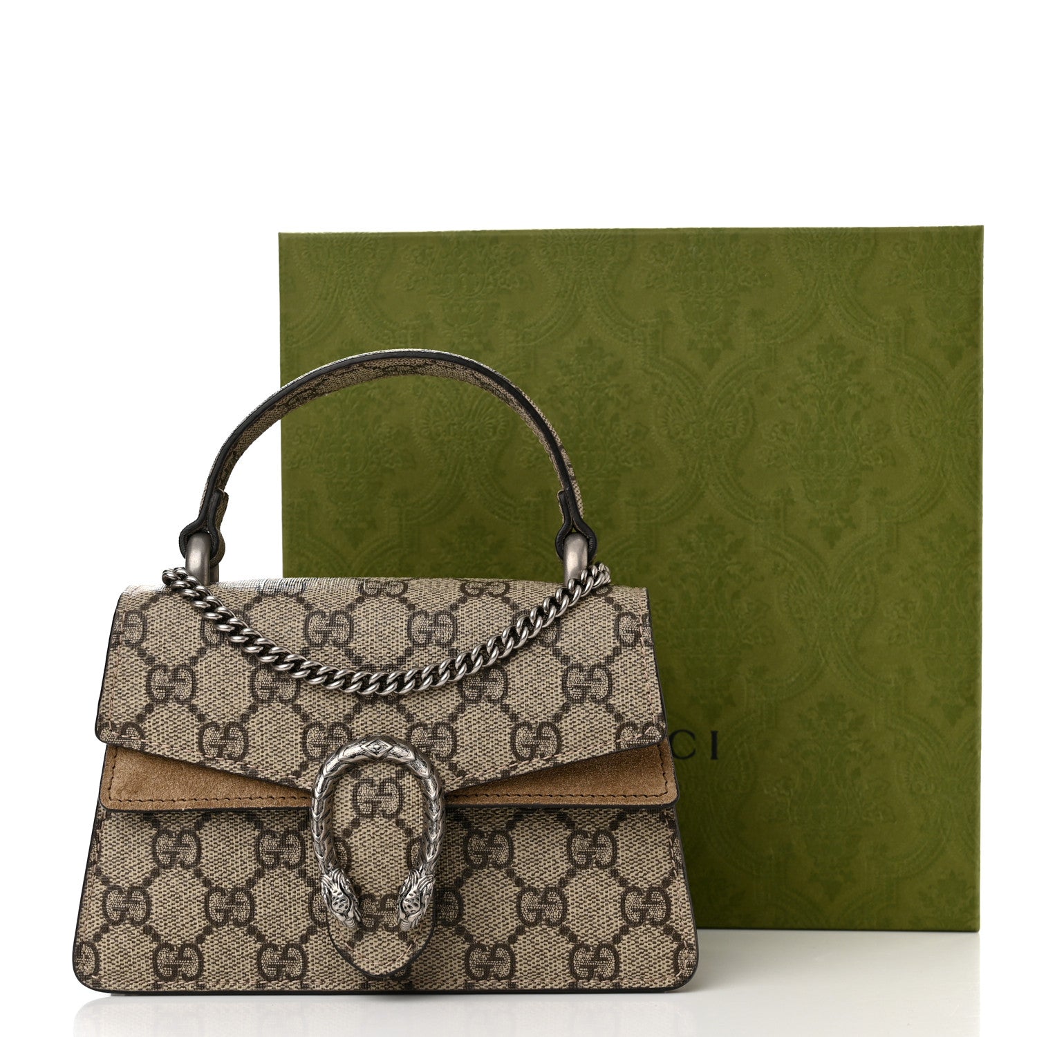 Gucci GG Supreme Monogram Mini Dionysus Top Handle Bag Taupe 13 of 13
