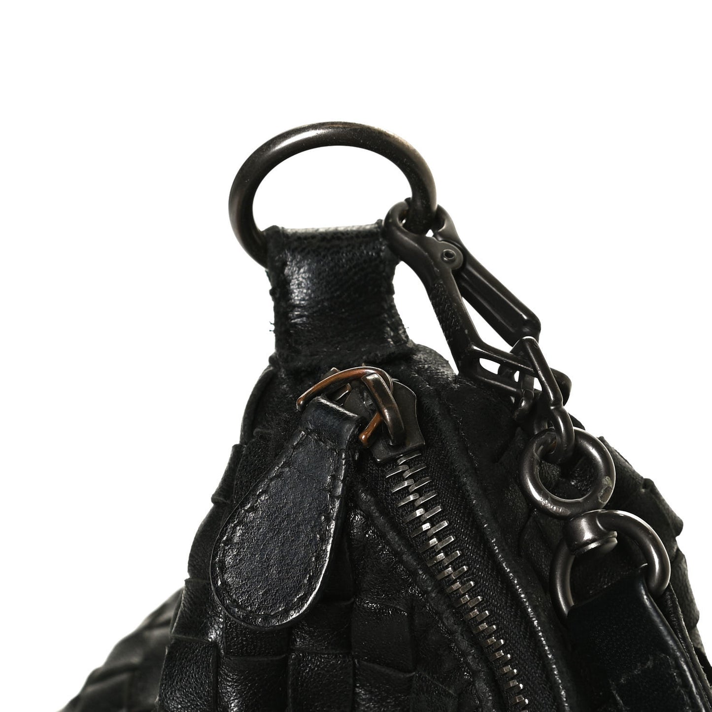 Nappa Intrecciato Small Shoulder Bag Black