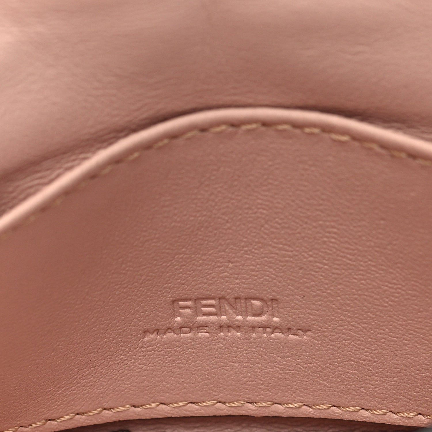 Fendi Nappa Matisse FF Embossed Nano Maxi Buckle Baguette Charm Rosa Quarzo 6 of 9