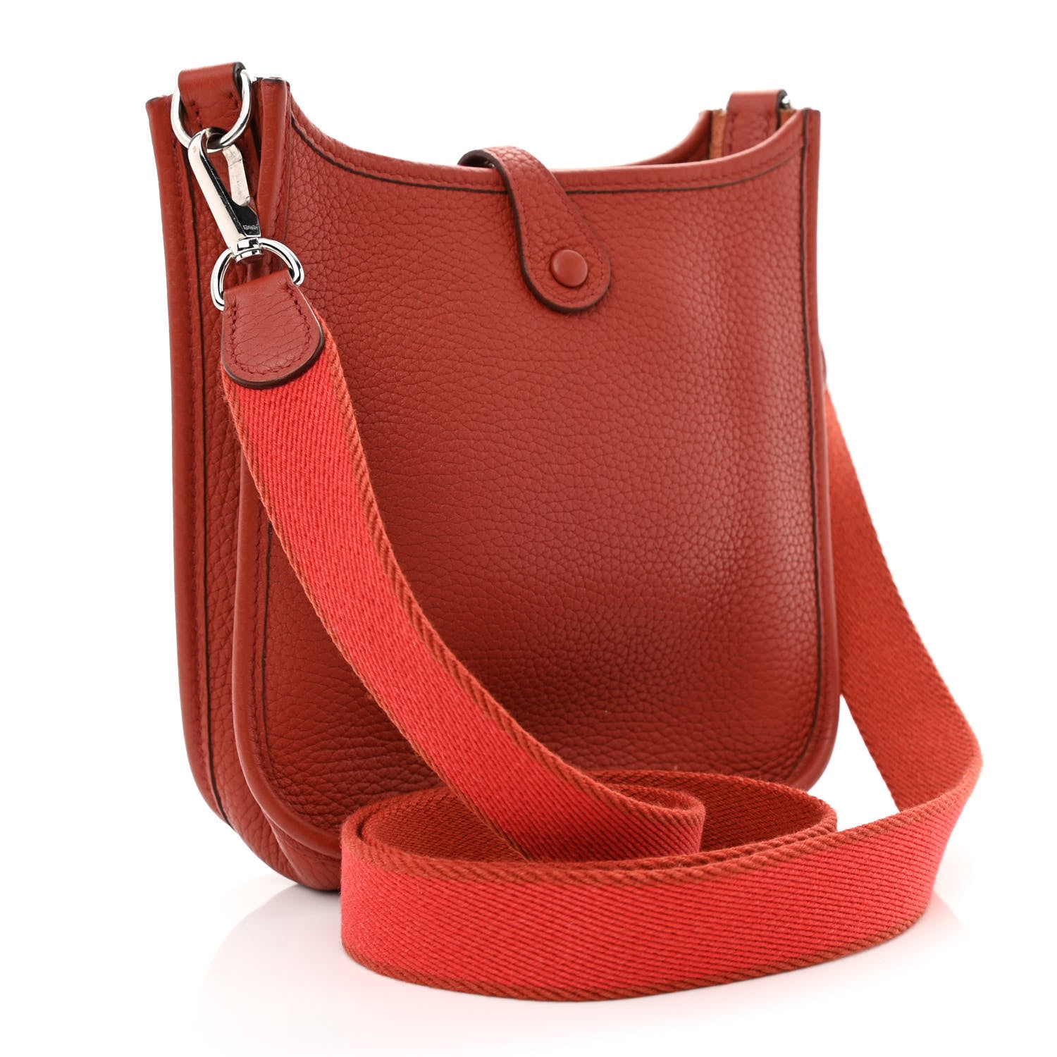 Hermes Taurillon Clemence Evelyne TPM Brique Rouge Pivoine 2 of 9