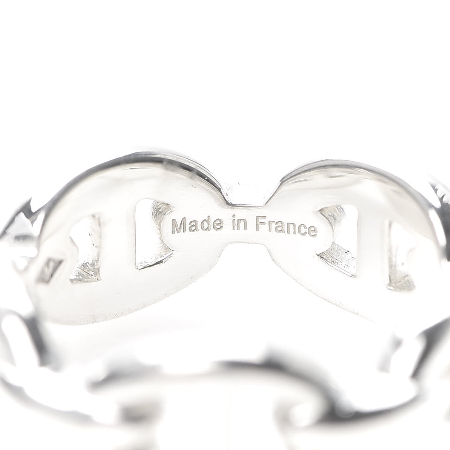 Hermes Sterling Silver PM Chaine d'Ancre Enchainee Band Ring 53 6.25 4 of 6