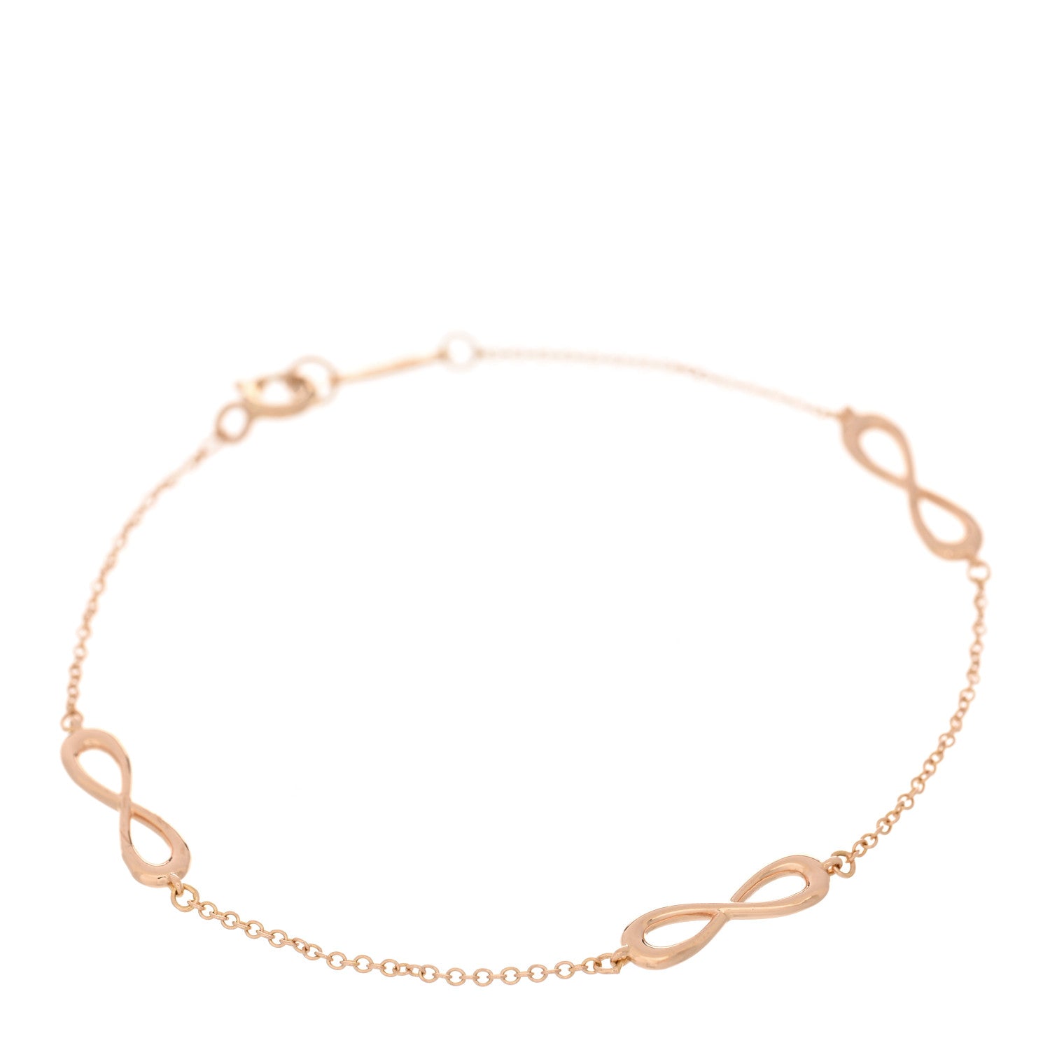 Tiffany 18K Rose Gold Infinity Endless Bracelet 1 of 4