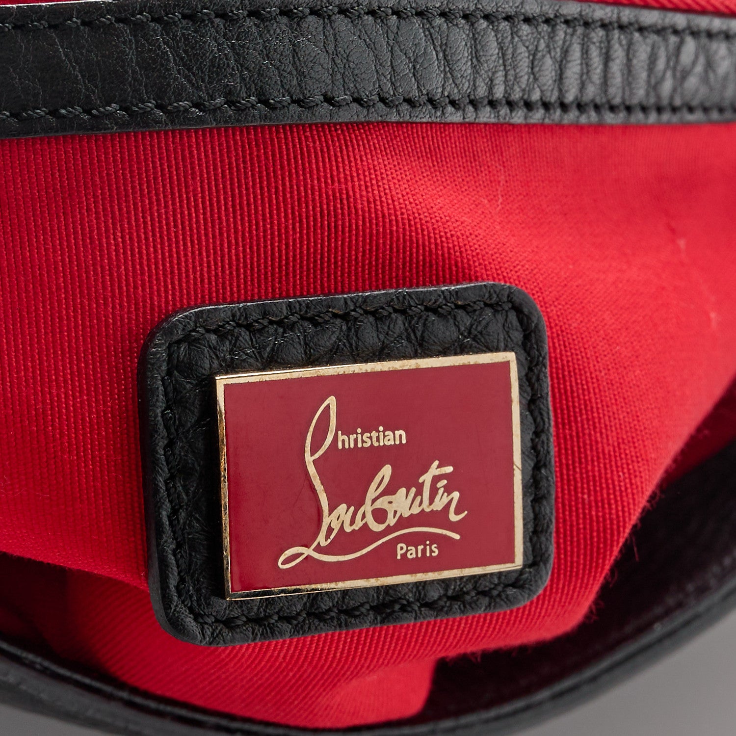 Christian Louboutin Calfskin Spikes Panettone Messenger Black Multicolor 9 of 12