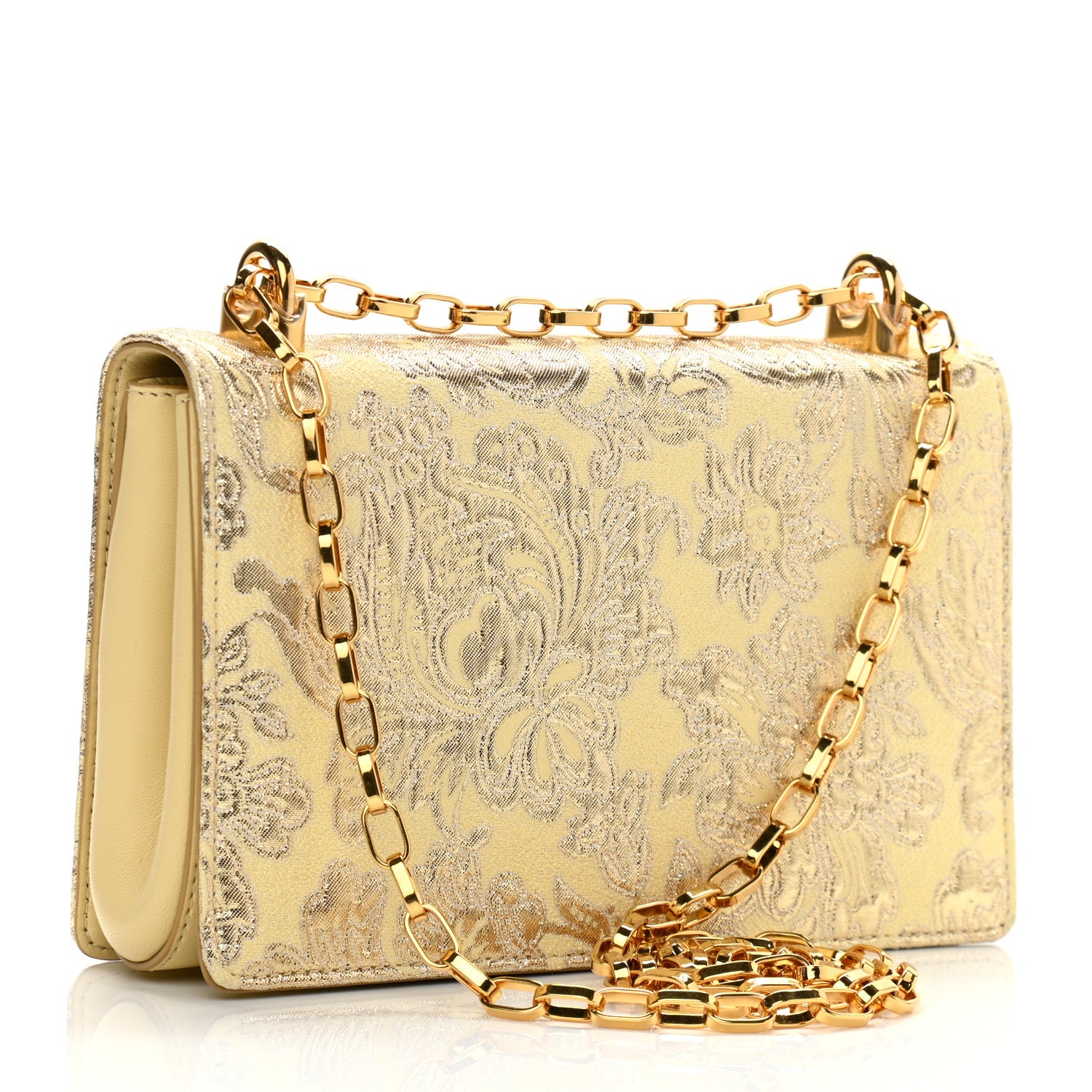 Dolce & Gabbana Brocade DG Girls Shoulder Bag Gold 3 of 9