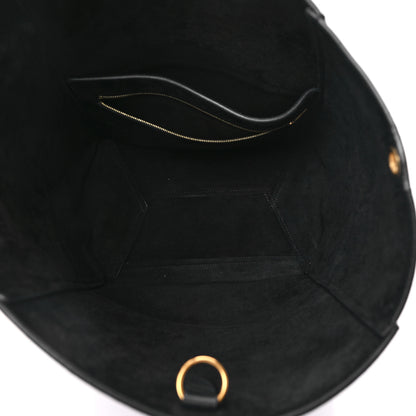 Celine Soft Grained Calfskin Sangle Bucket Bag Black 5 of 10