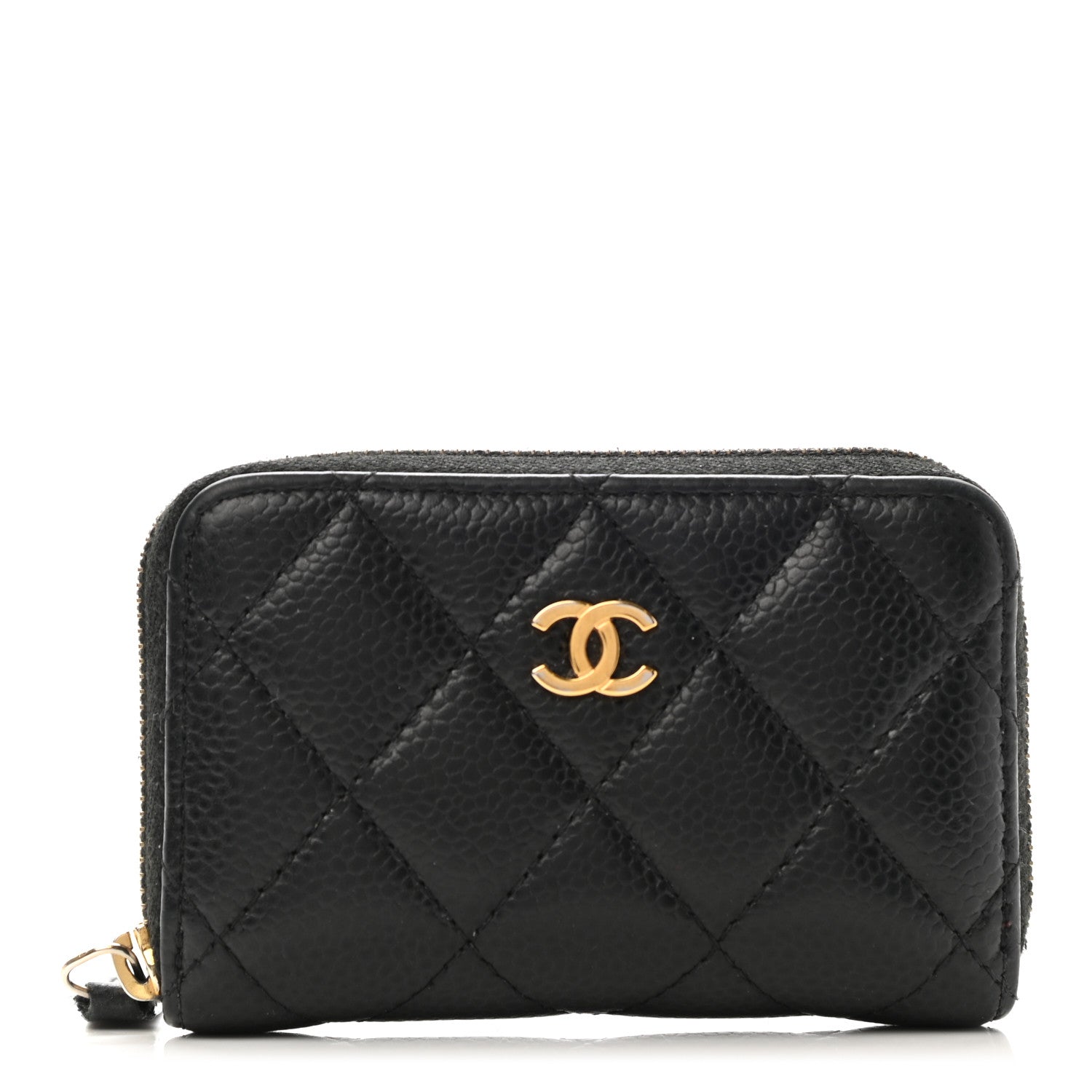 Chanel Caviar Quilted Zip Coin Purse Black 1 of 7