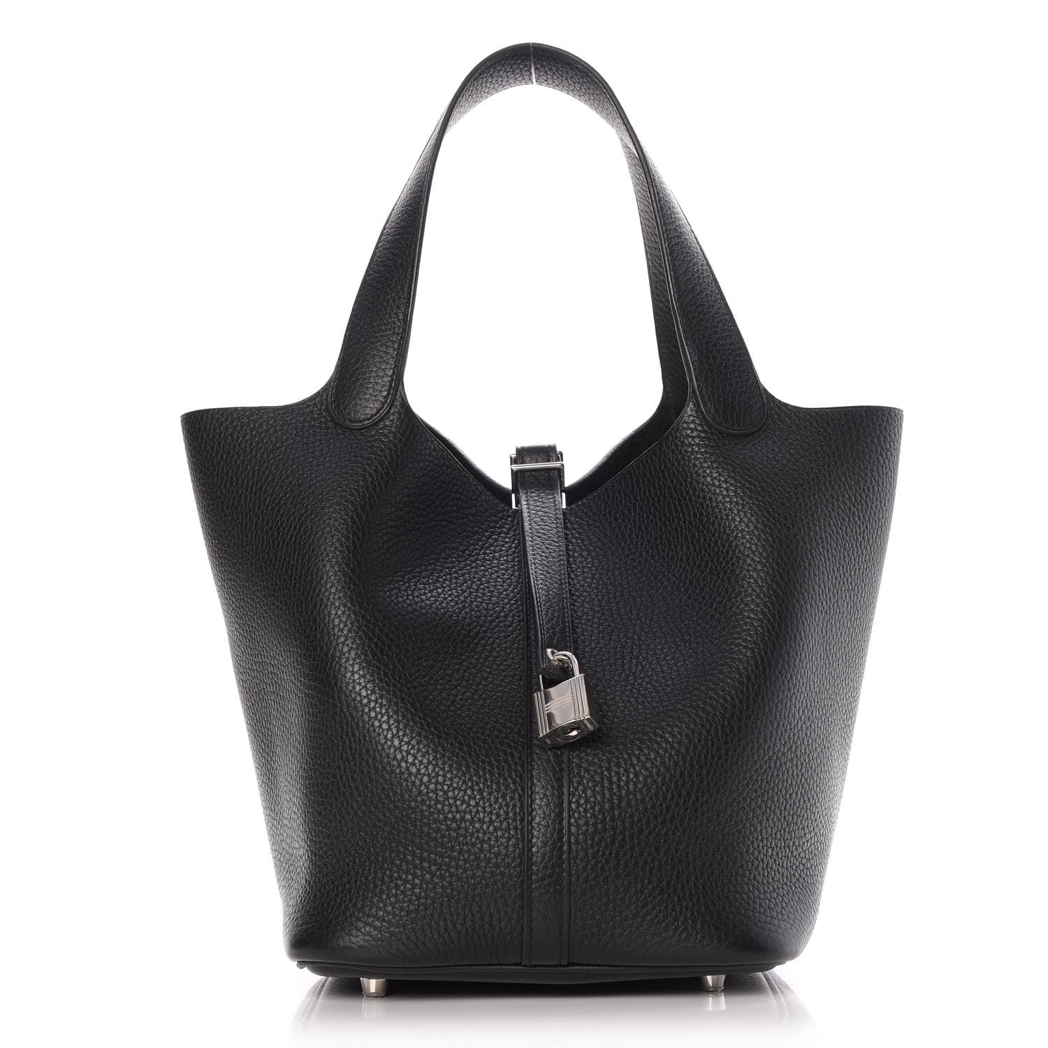 Hermes Taurillon Clemence Picotin Lock 22 MM Black 1 of 8