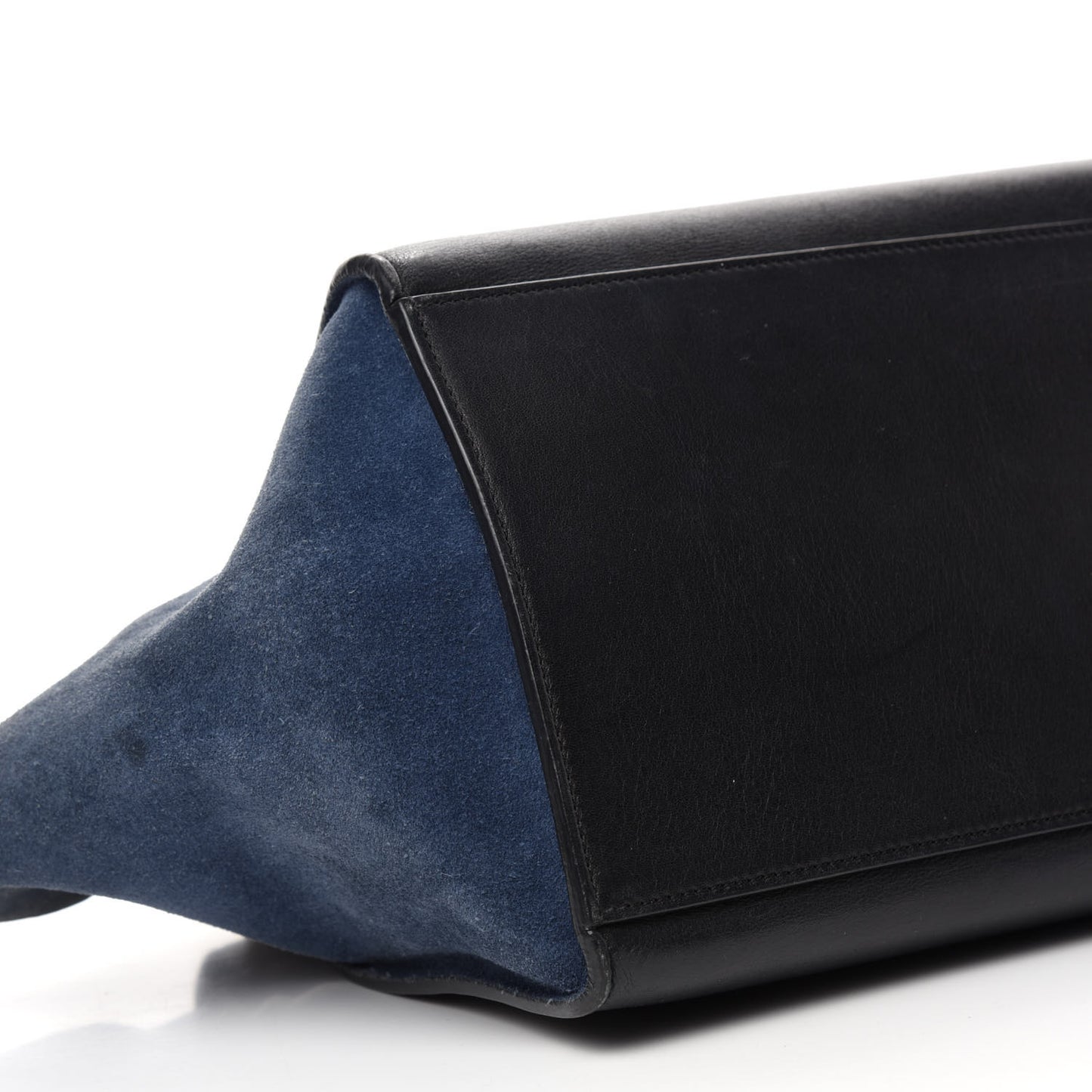 Calfskin Suede Medium Tri-color Trapeze Sand