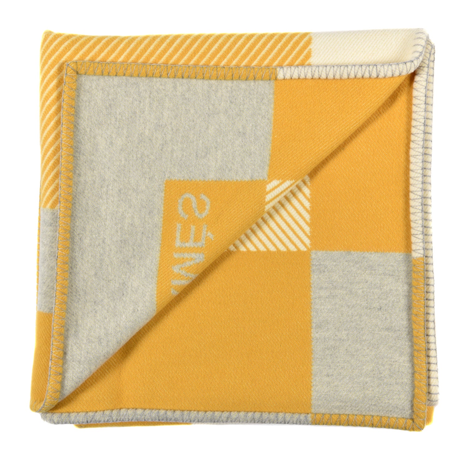 Hermes Wool Cashmere H Riviera Blanket Pollen 2 of 4