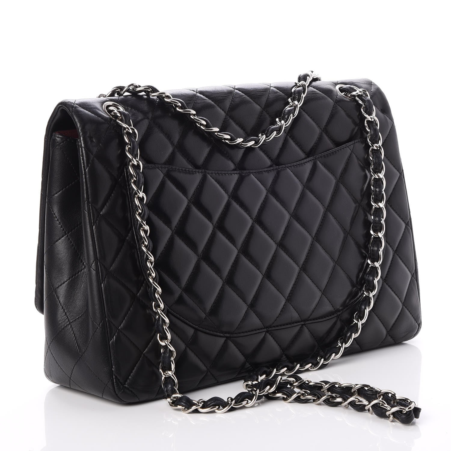 Chanel Lambskin Quilted Maxi Single Flap Black 4 of 8