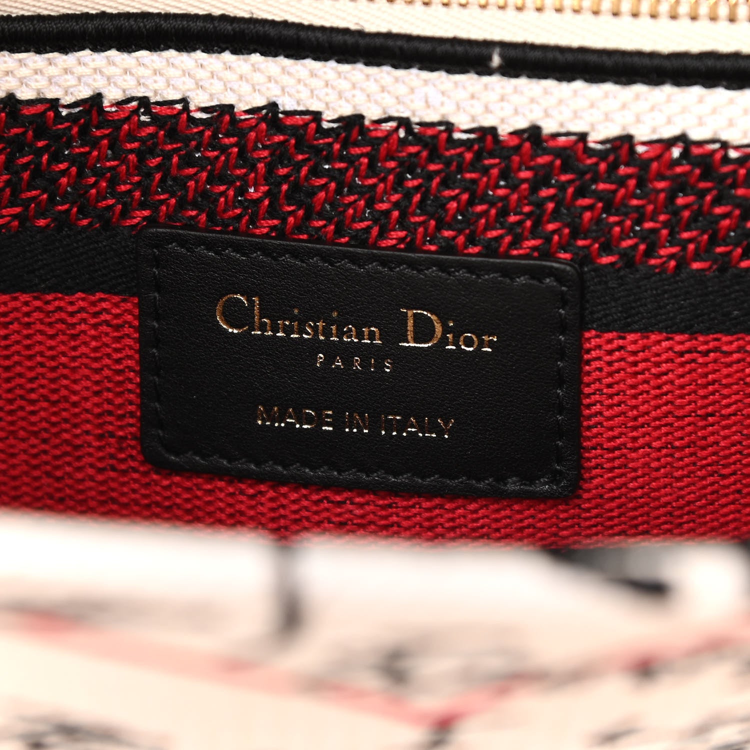 Christian Dior Canvas Medium DiorAmour Graffiti Lady D-Lite Latte 6 of 12