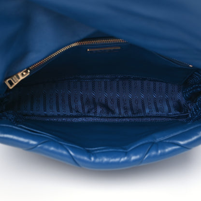 Prada Nappa Re-Nylon Triangle Quilted Large Patchwork System Flap Shoulder Bag Royal 4 of 7