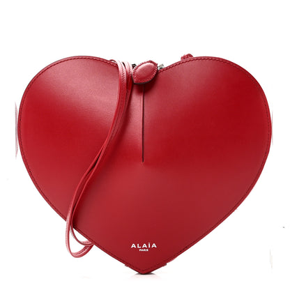 Alaia Lux Calfskin Le Coeur Bag Lacquer Red 1 of 9