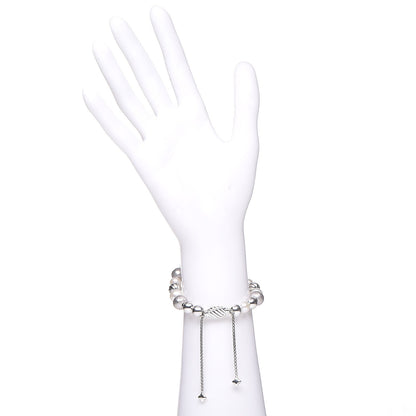 David Yurman Sterling Silver 18K Yellow Gold 8-10mm Elements Bracelet 3 of 6