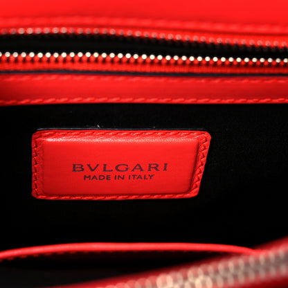 Bulgari Calfskin Plisse Serpenti Forever Crossbody Bag Red 7 of 12