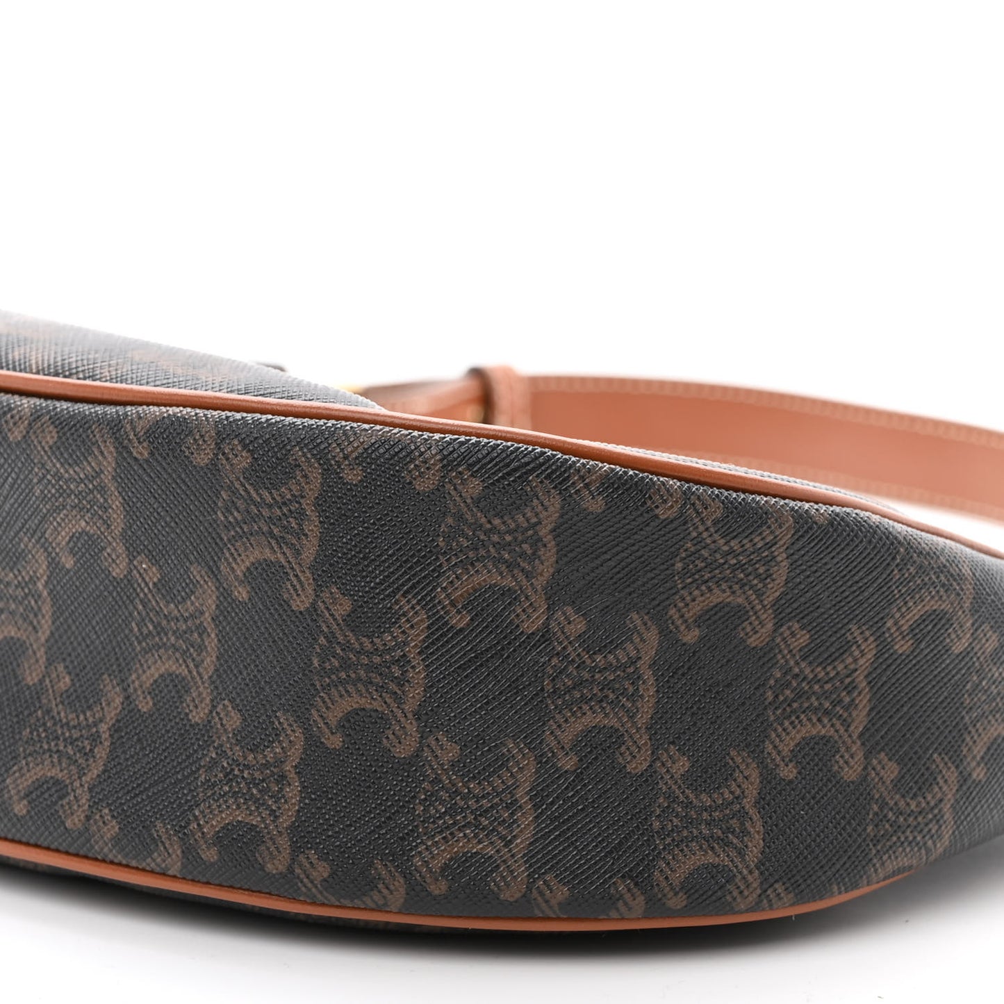 Triomphe Canvas Calfskin Ava Shoulder Bag Tan
