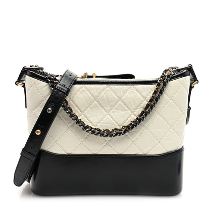 Chanel Aged Calfskin Quilted New Medium Gabrielle Hobo White 1 of 10