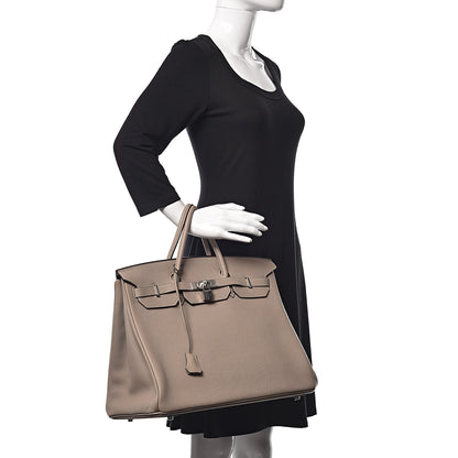Hermes Togo Birkin 40 Gris Tourterelle 2 of 31